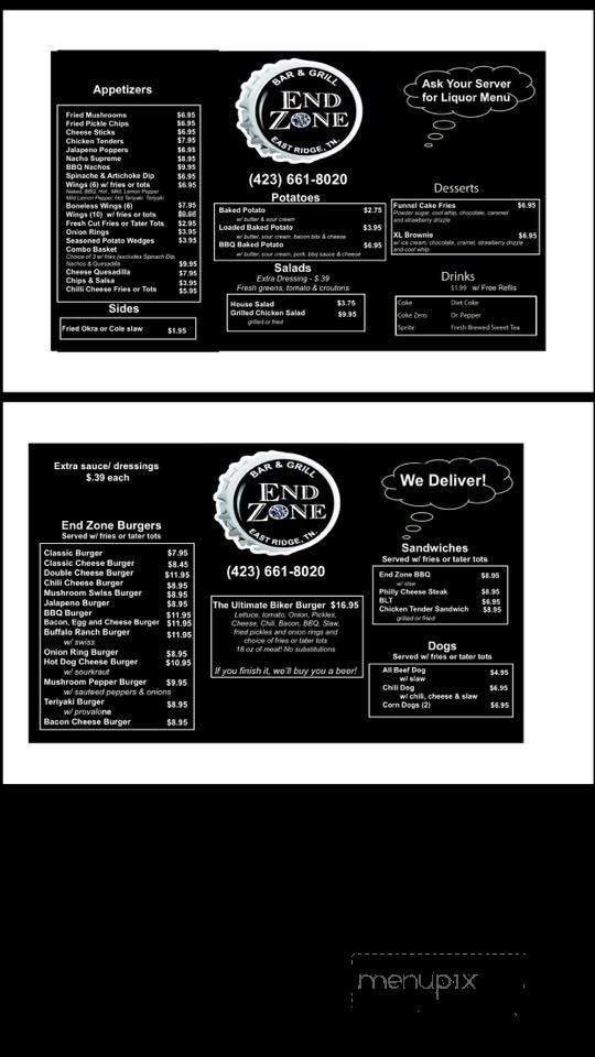 Menu page 1