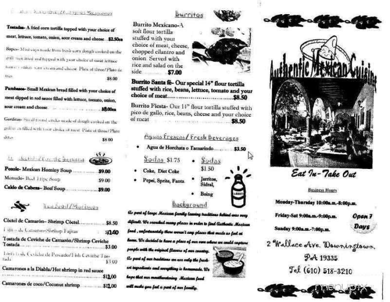 Menu page 1