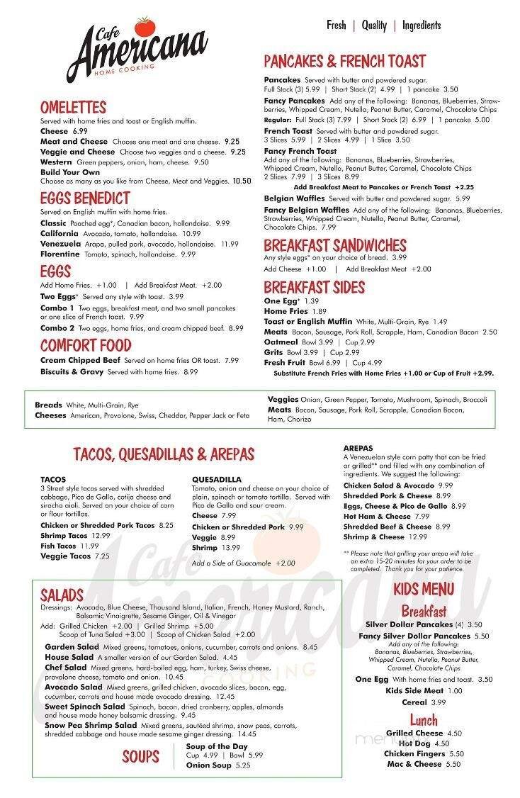 Menu page 1