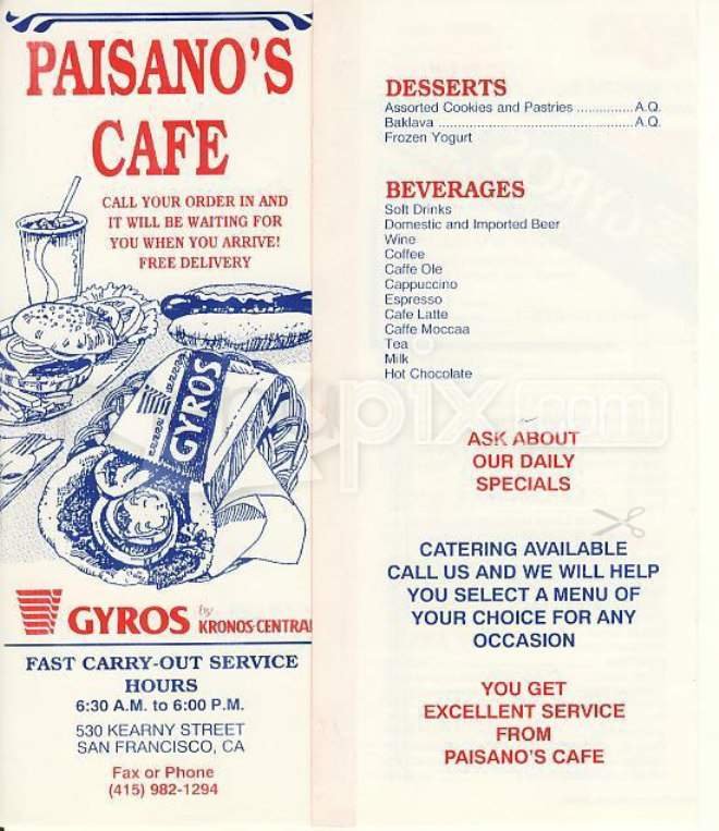 Menu page 1