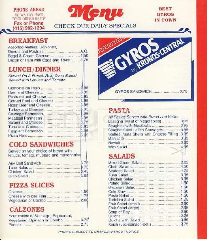Menu page 2