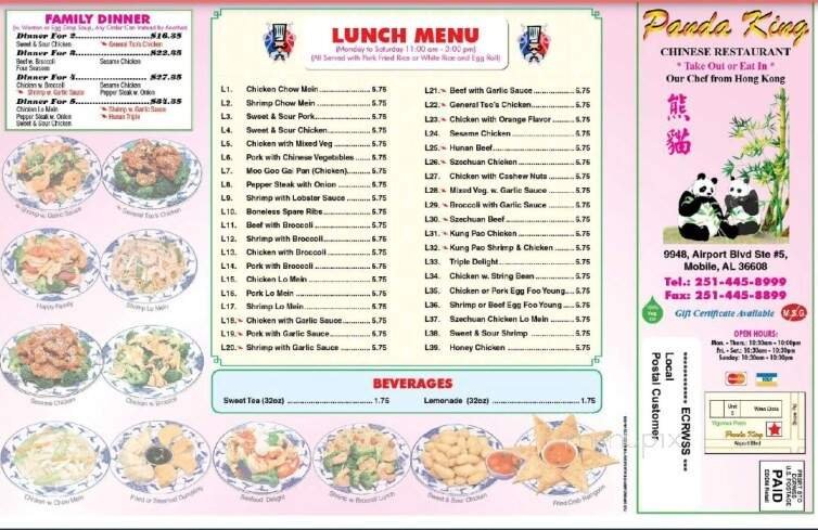 Menu page 1