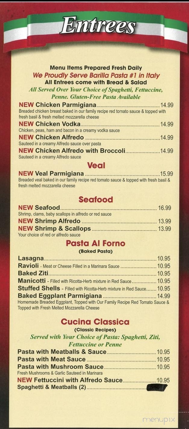 Menu page 1