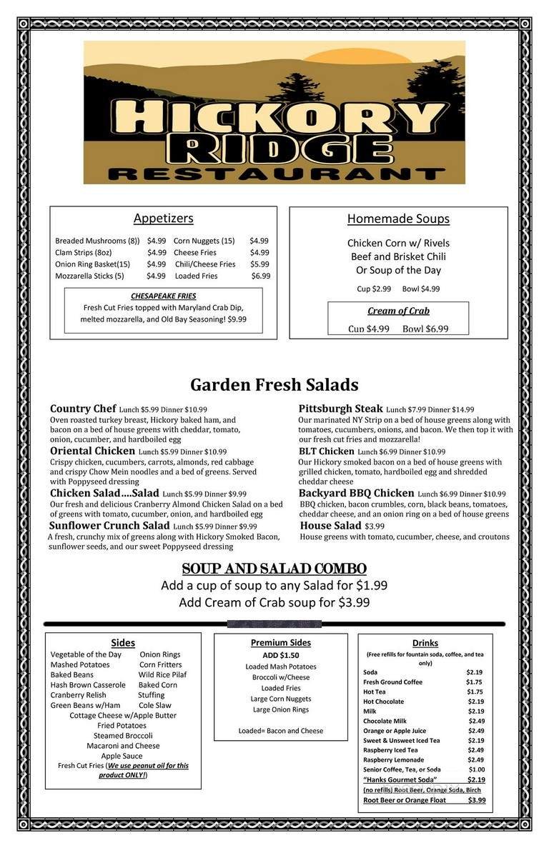 Menu page 1