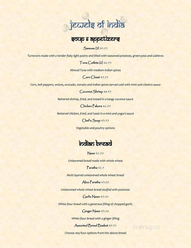 Menu page 1