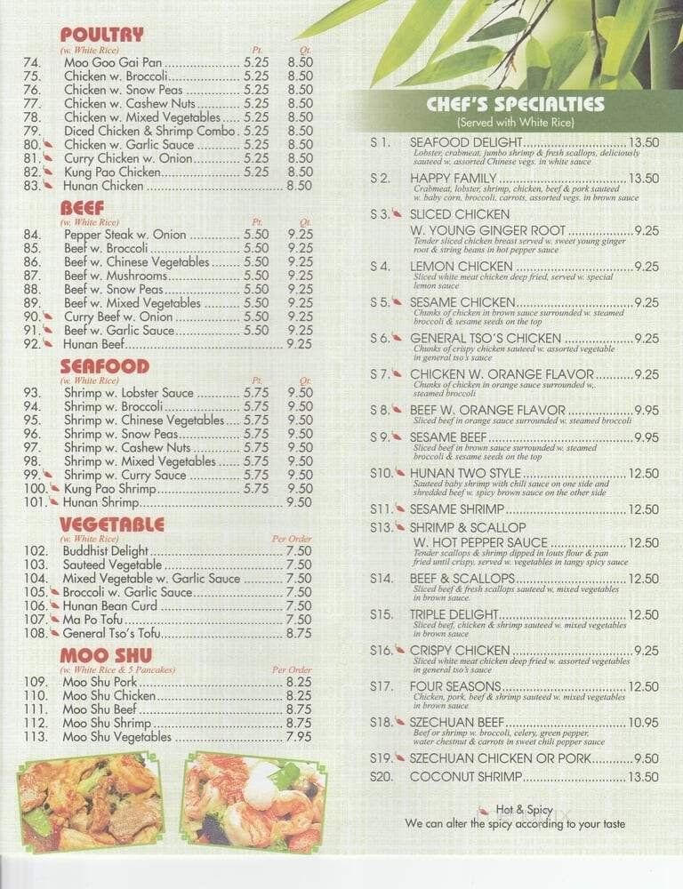 Menu page 1