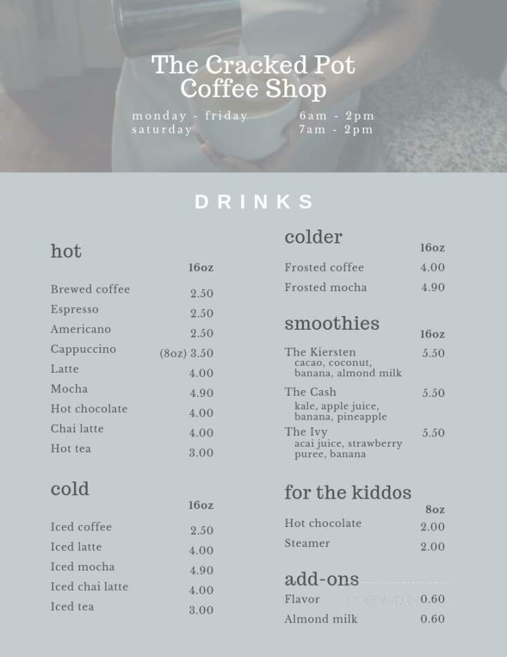 Menu page 1