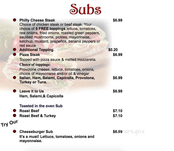 Menu page 2