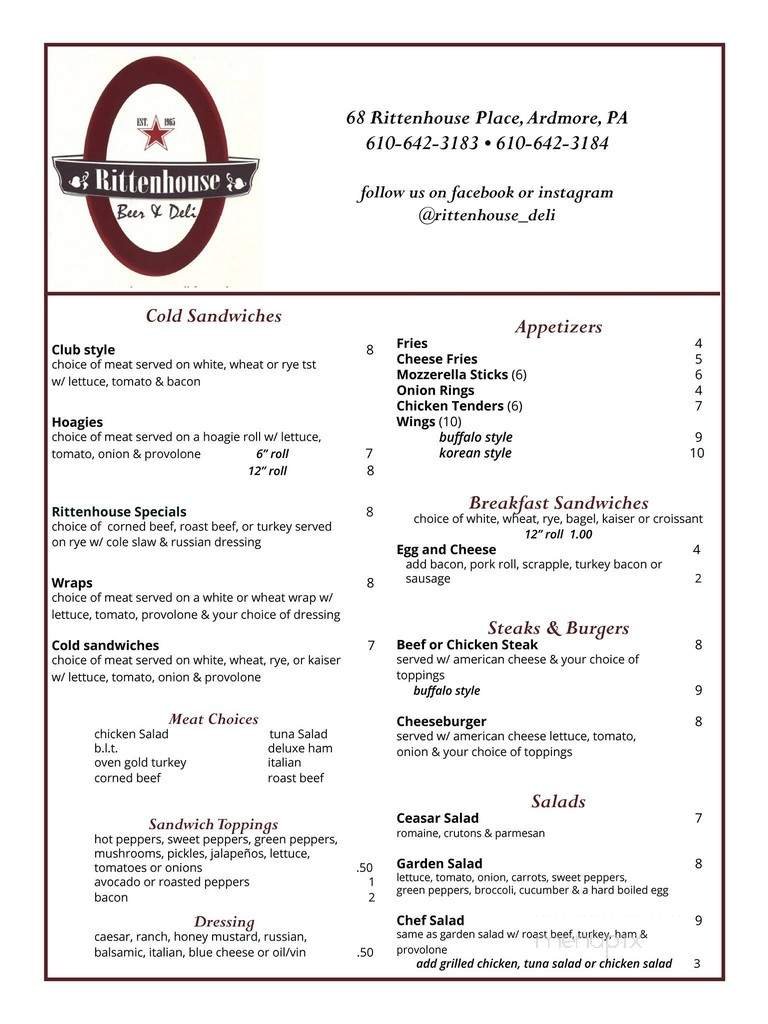 Menu page 1