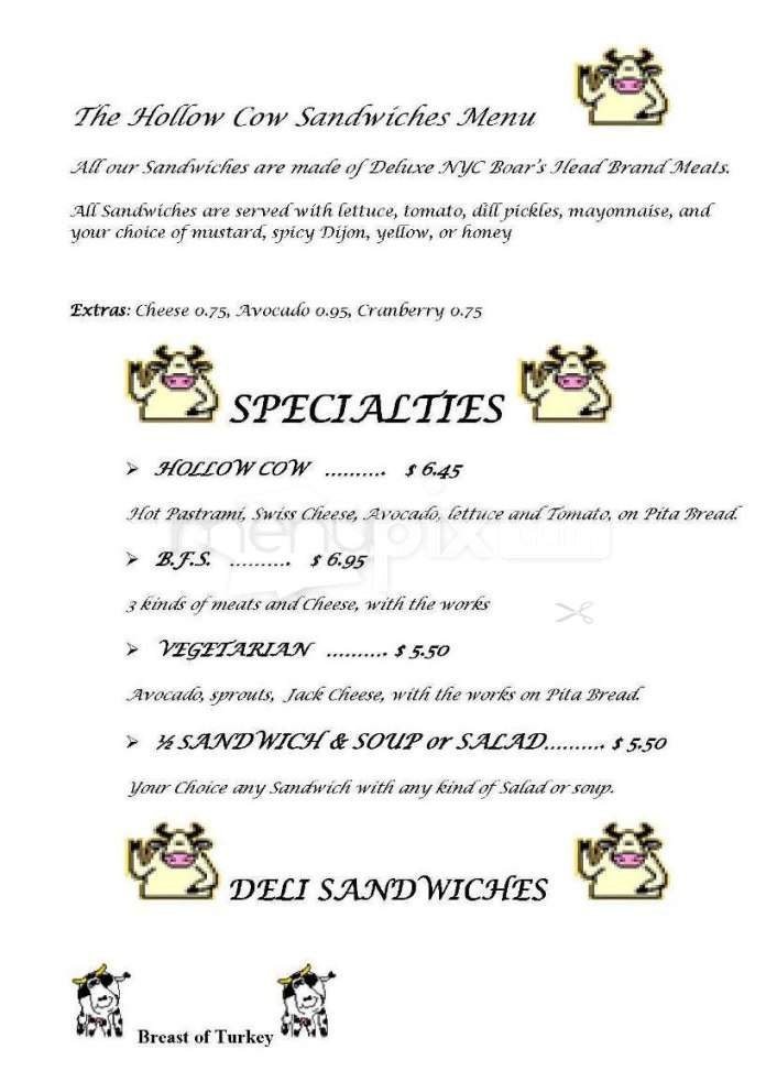 Menu page 1