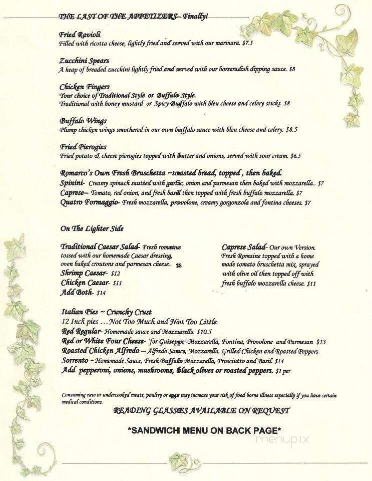 Menu page 2