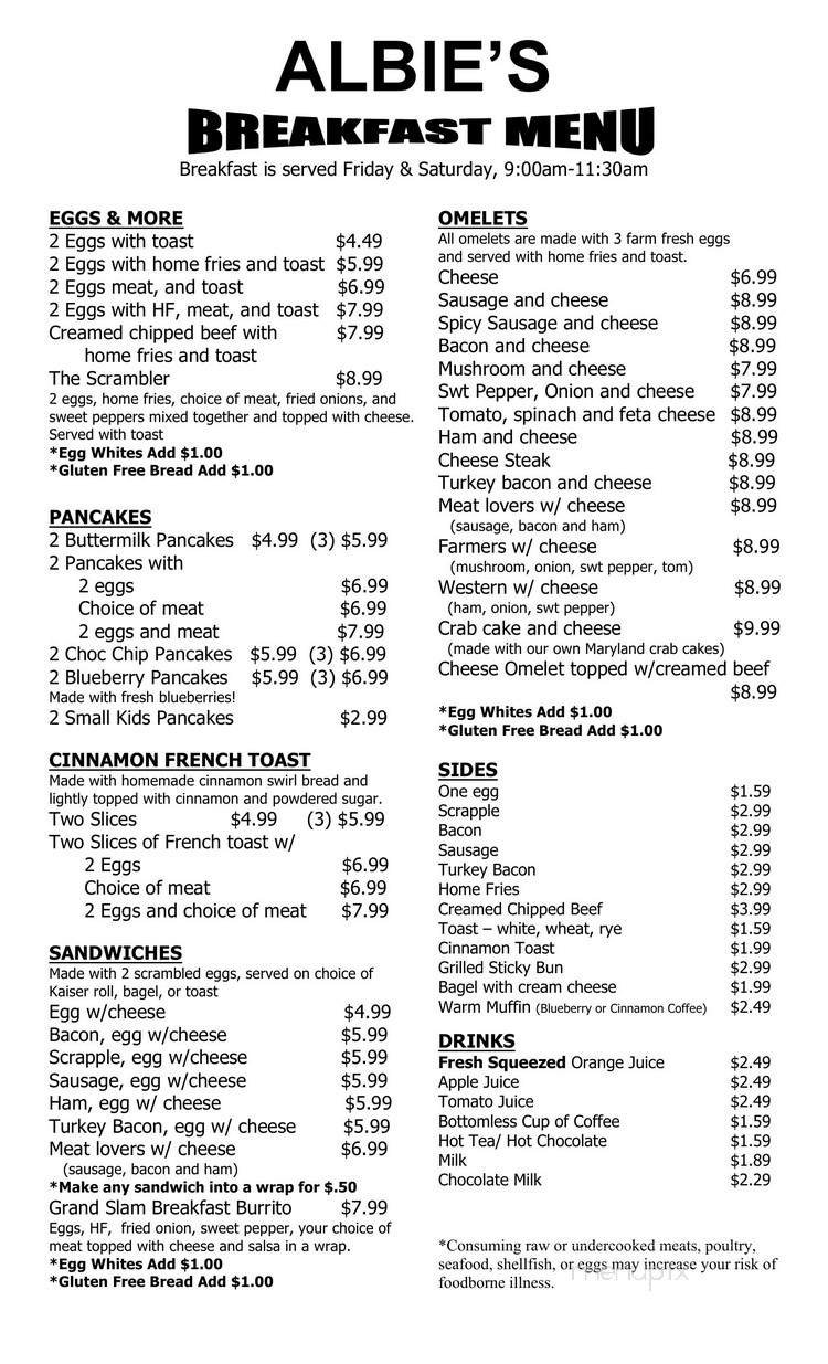 Menu page 1