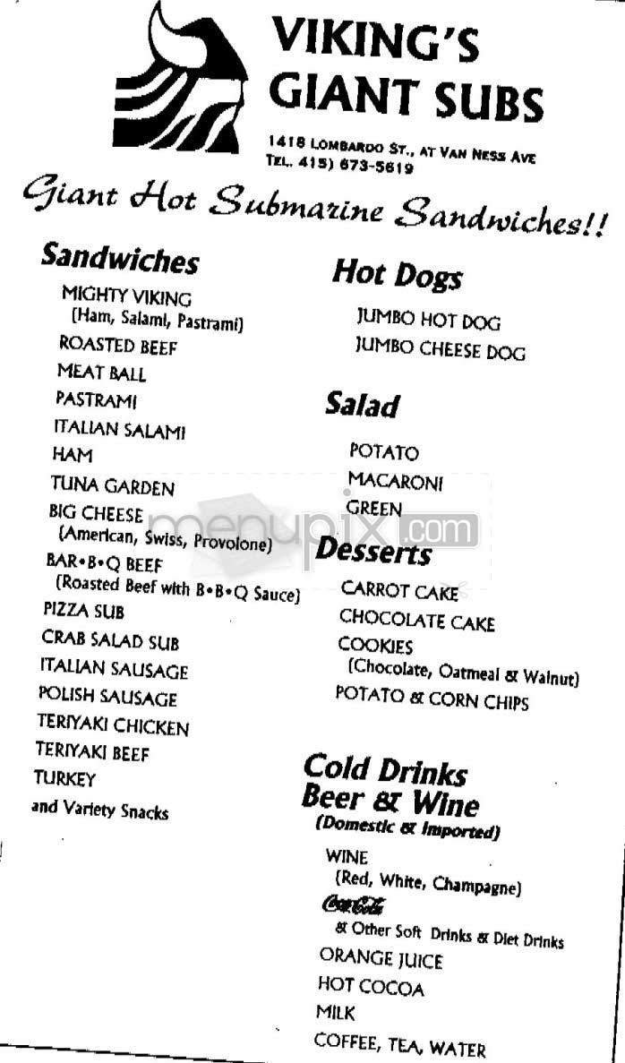 Menu page 1