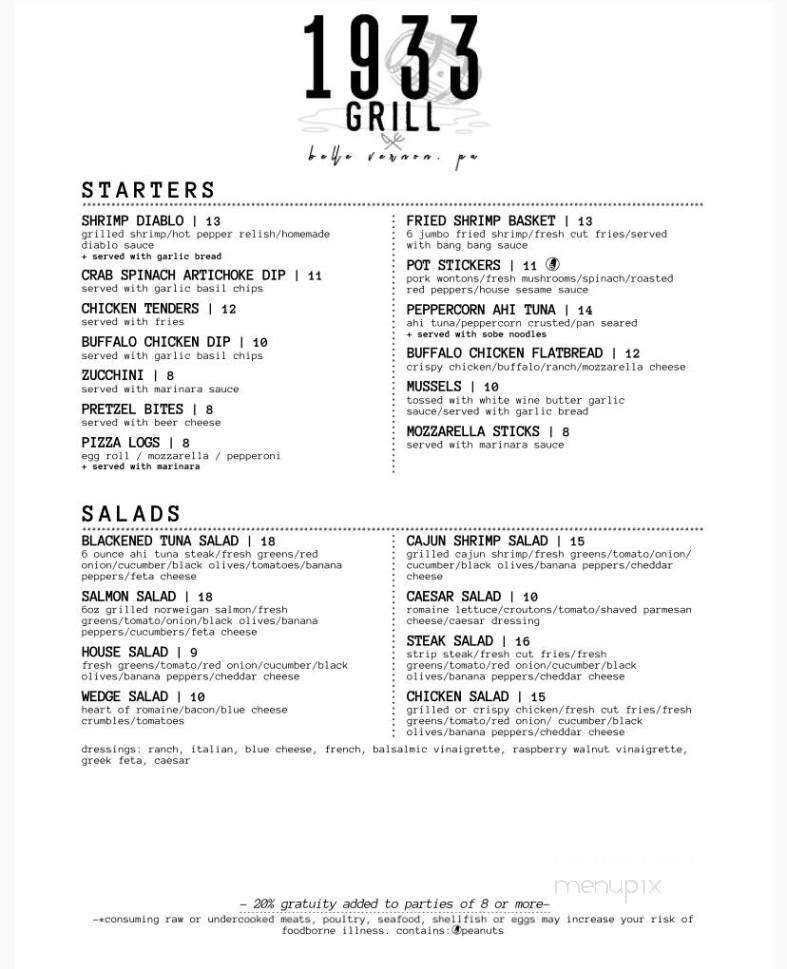 Menu page 1