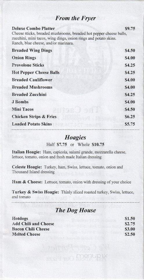 Menu page 1