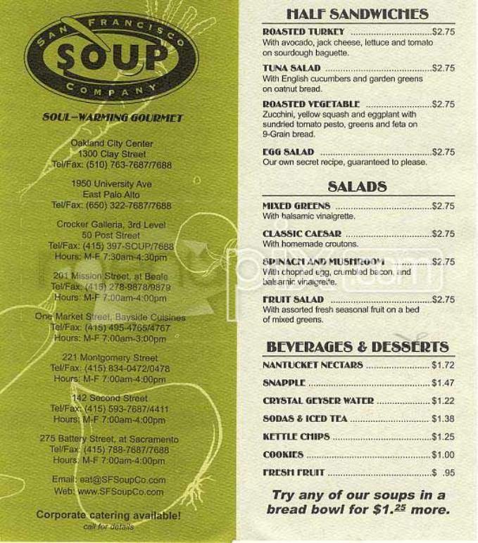 Menu page 1