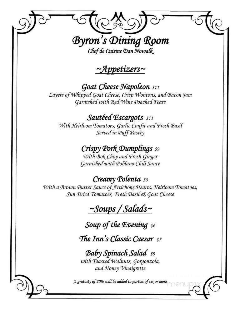 Menu page 1