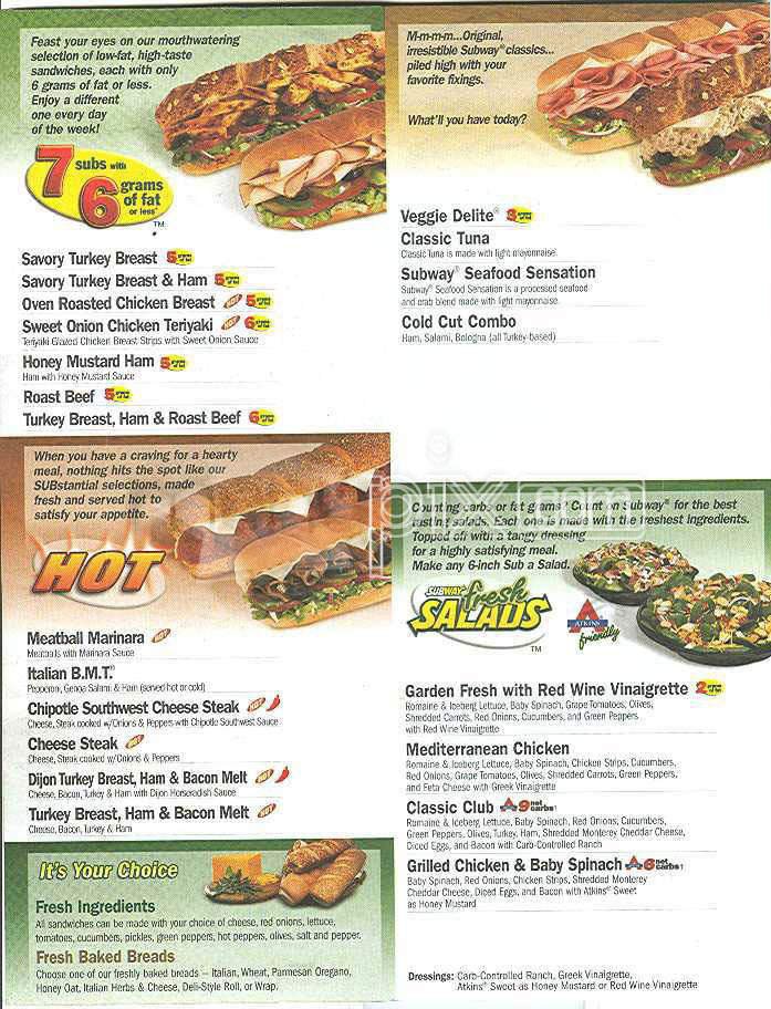 Menu page 1