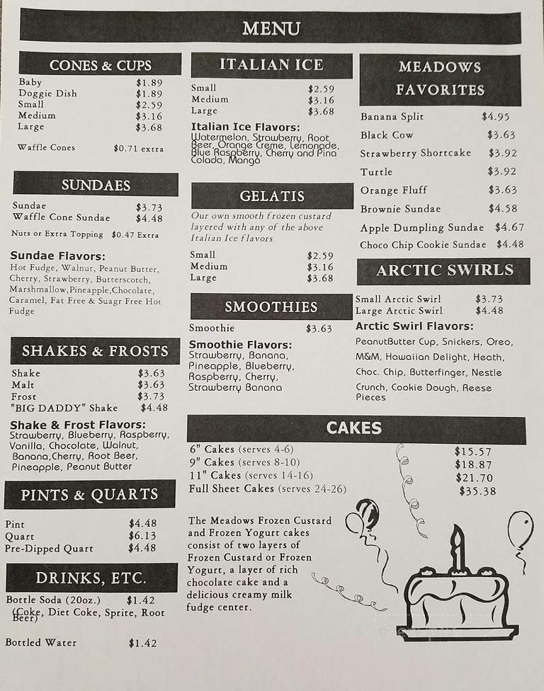 Menu page 1