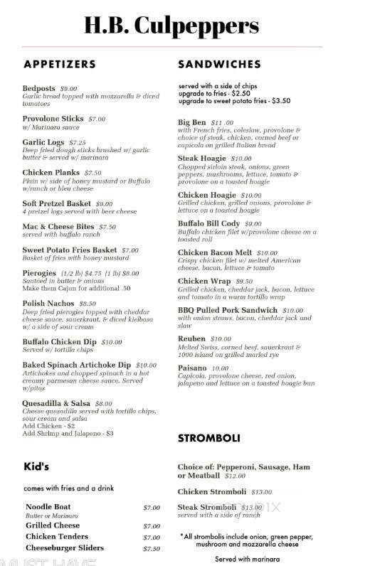 Menu page 2