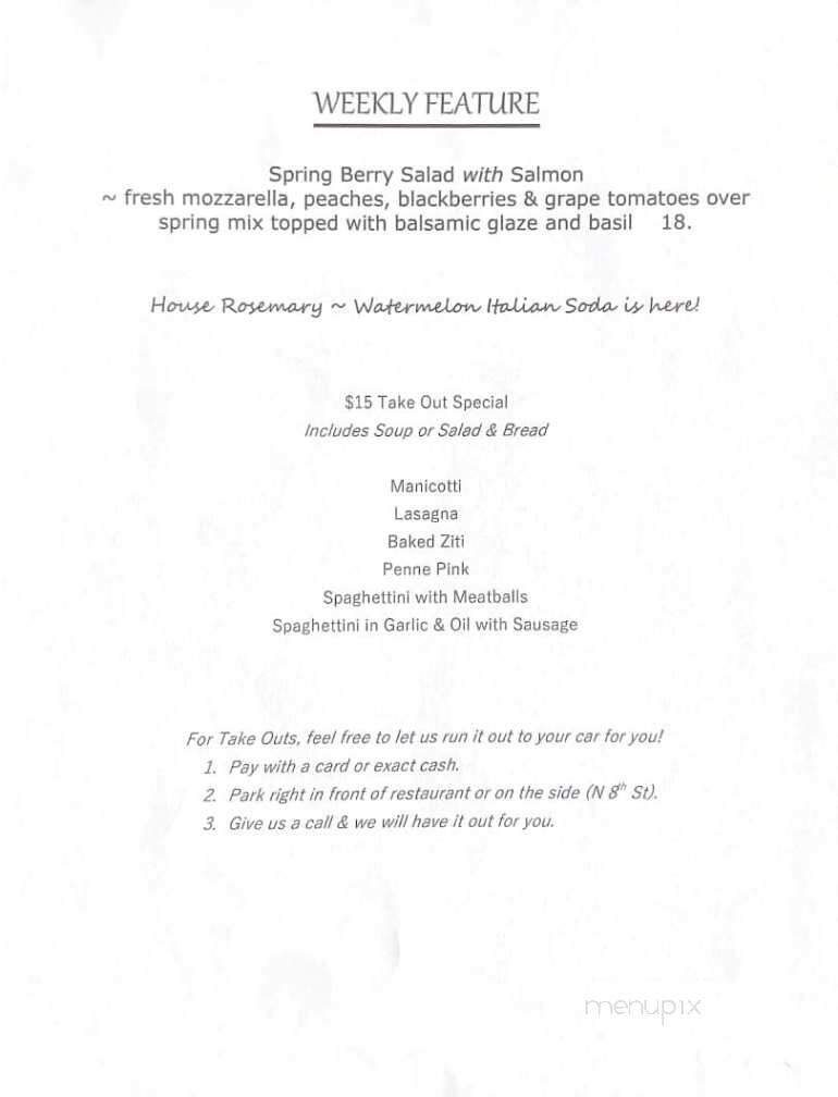 Menu page 1