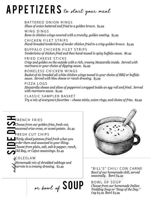 Menu page 1
