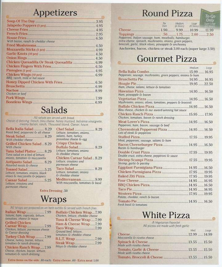 Menu page 1