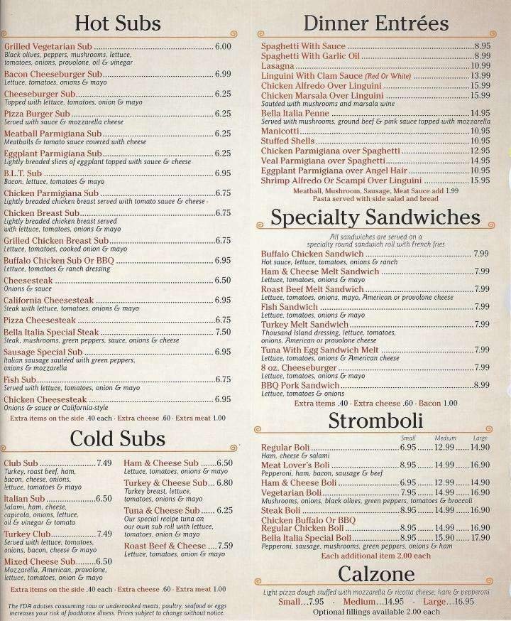 Menu page 2