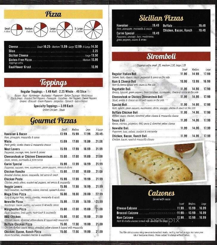 Menu page 1