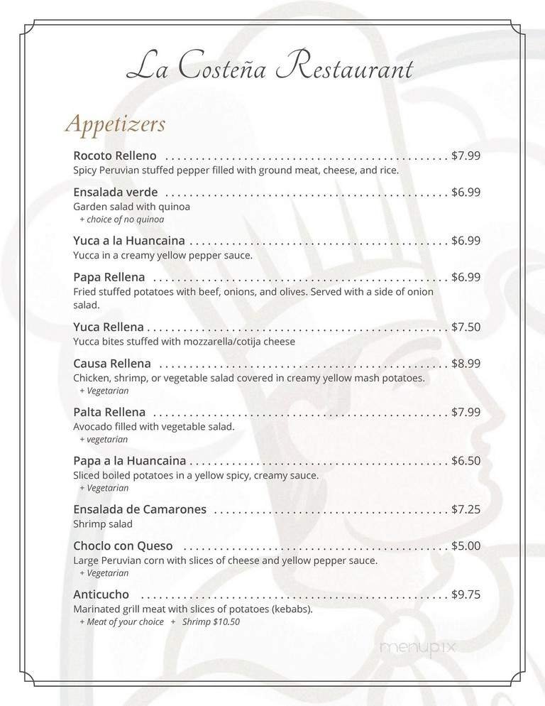 Menu page 1
