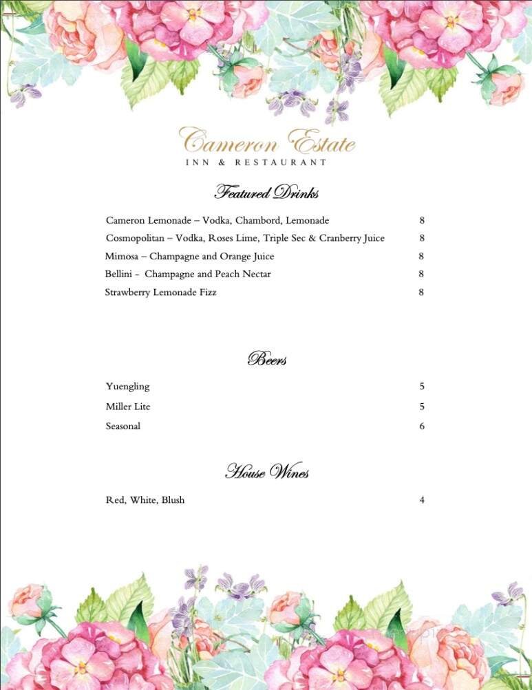 Menu page 1