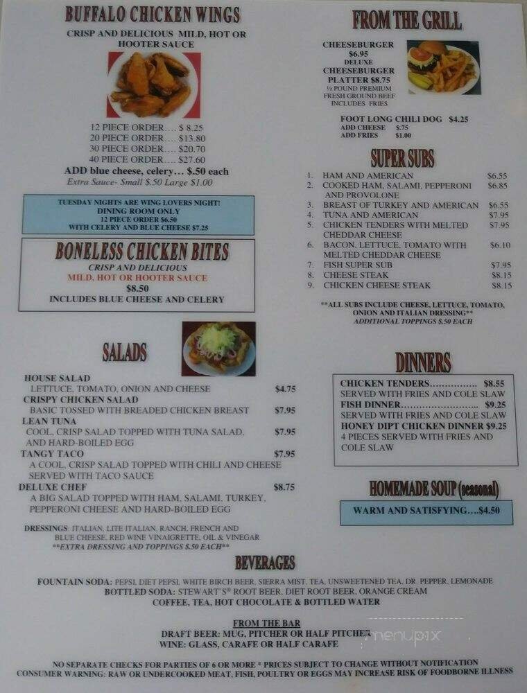 Menu page 1