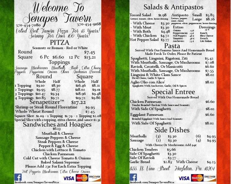 Menu page 1