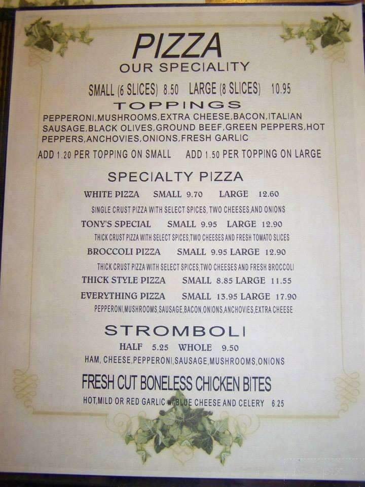 Menu page 1