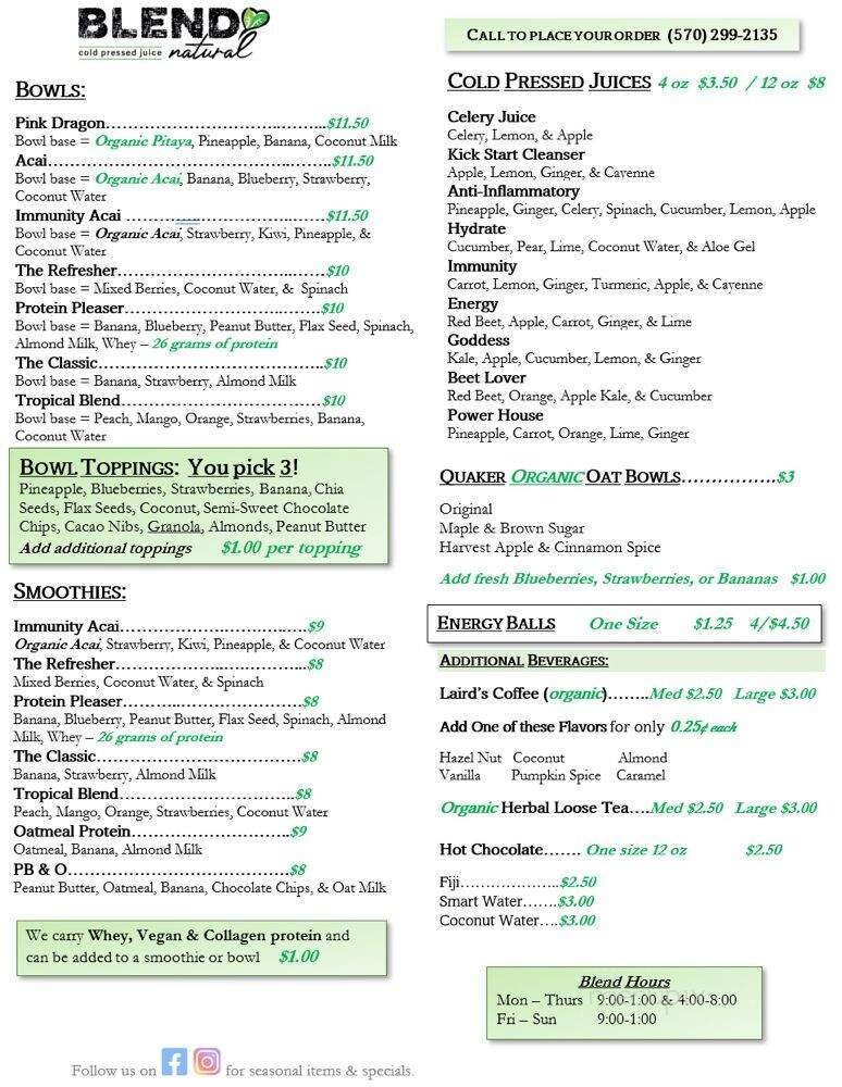 Menu page 2