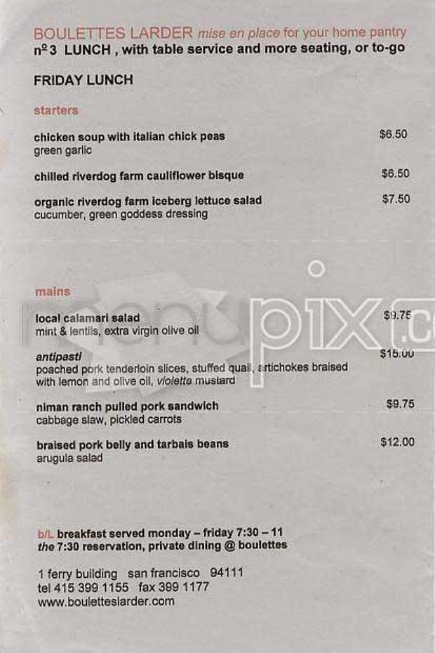 Menu page 1