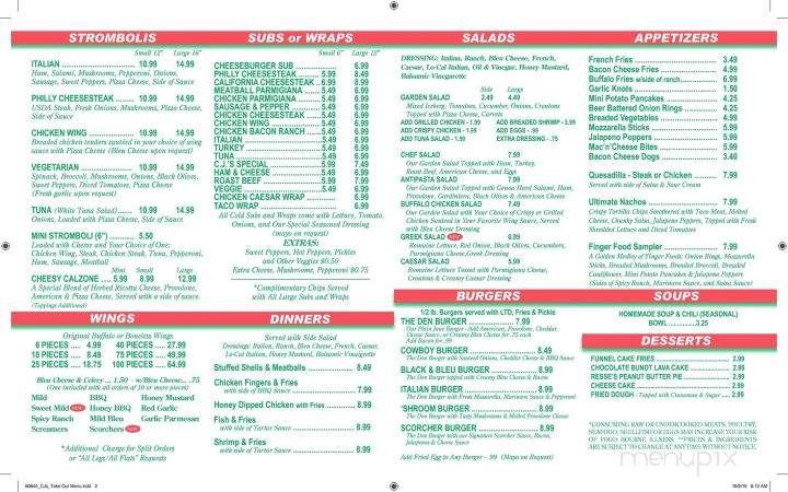 Menu page 2