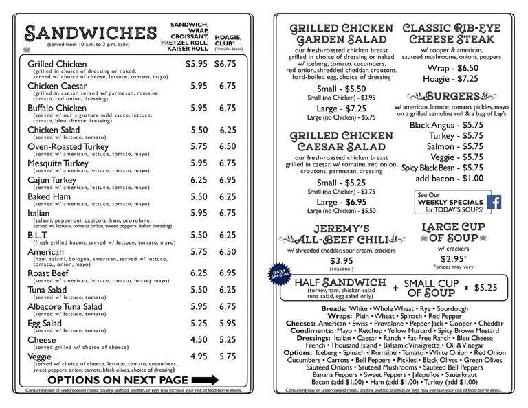 Menu page 2