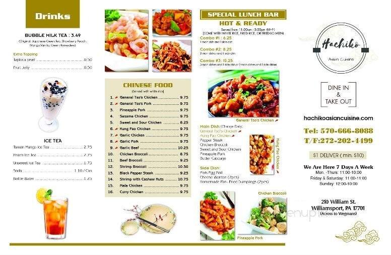 Menu page 1