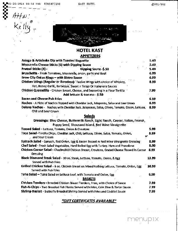 Menu page 1