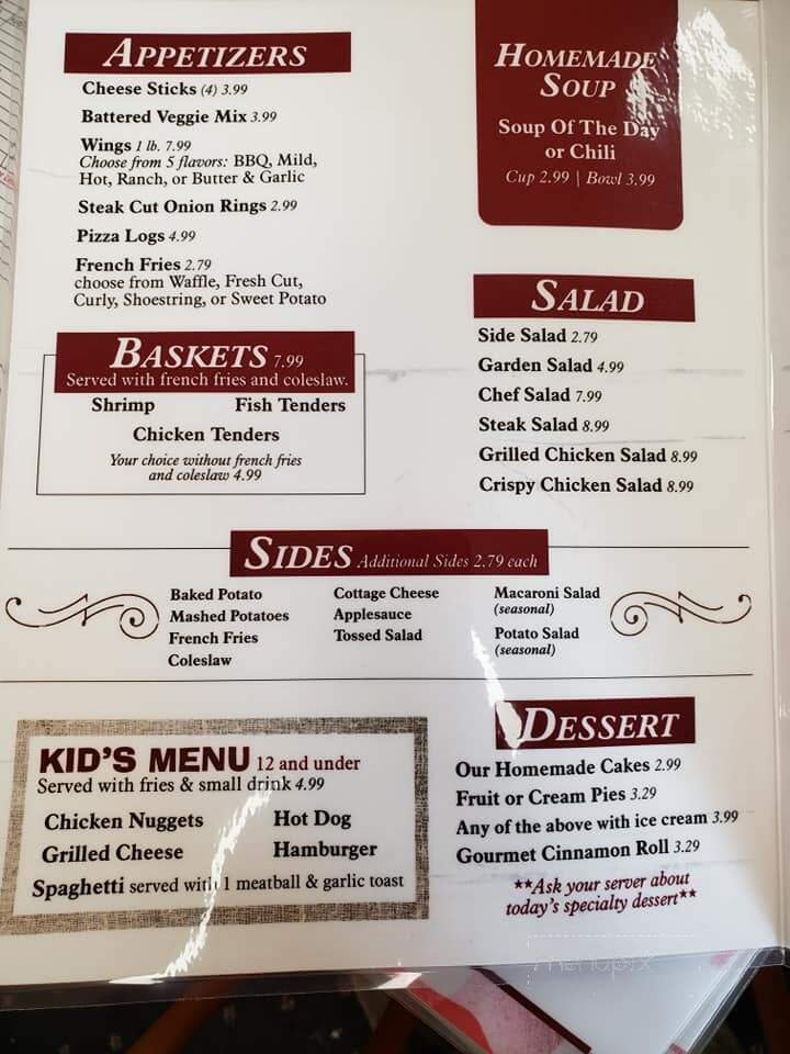 Menu page 1