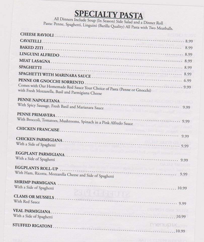 Menu page 1