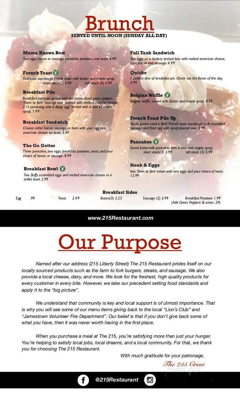 Menu page 1