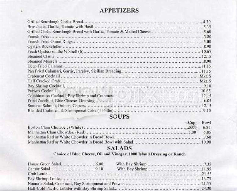 Menu page 1