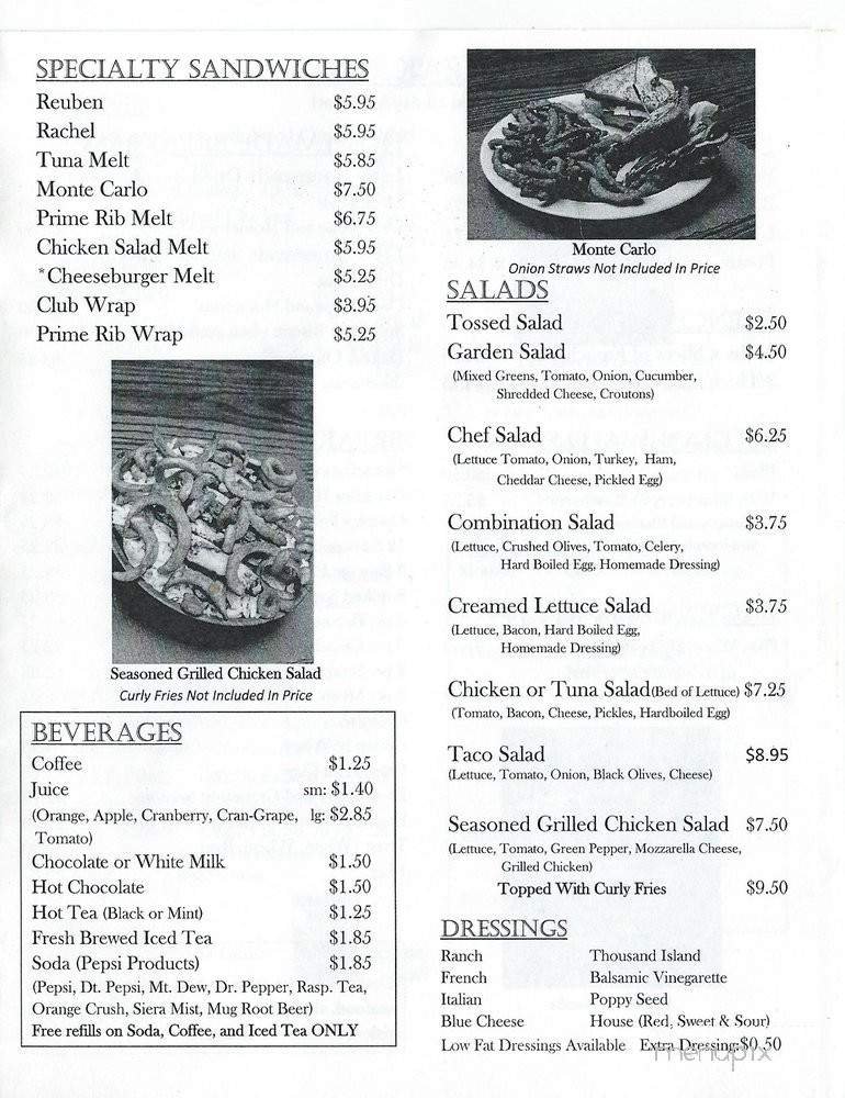 Menu page 1