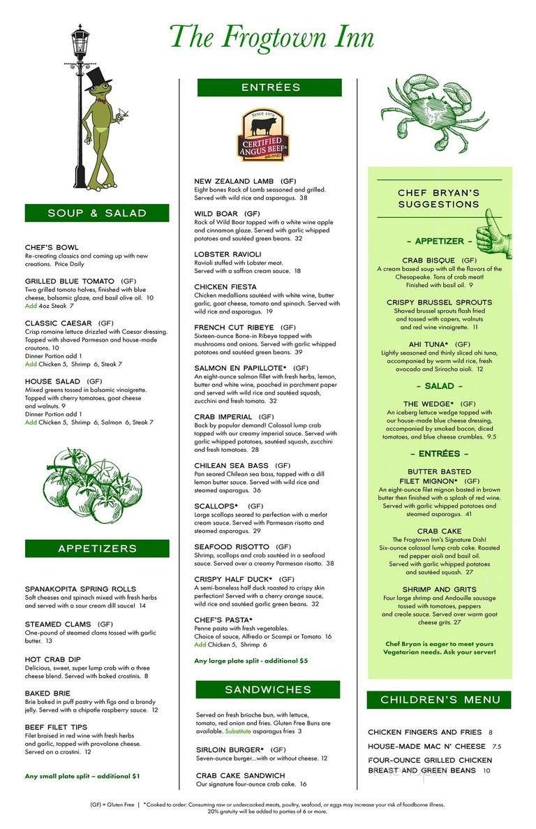 Menu page 1