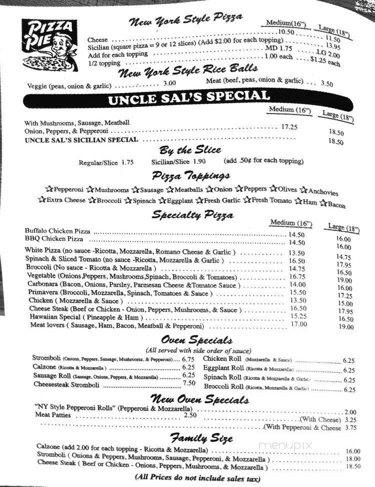 Menu page 1