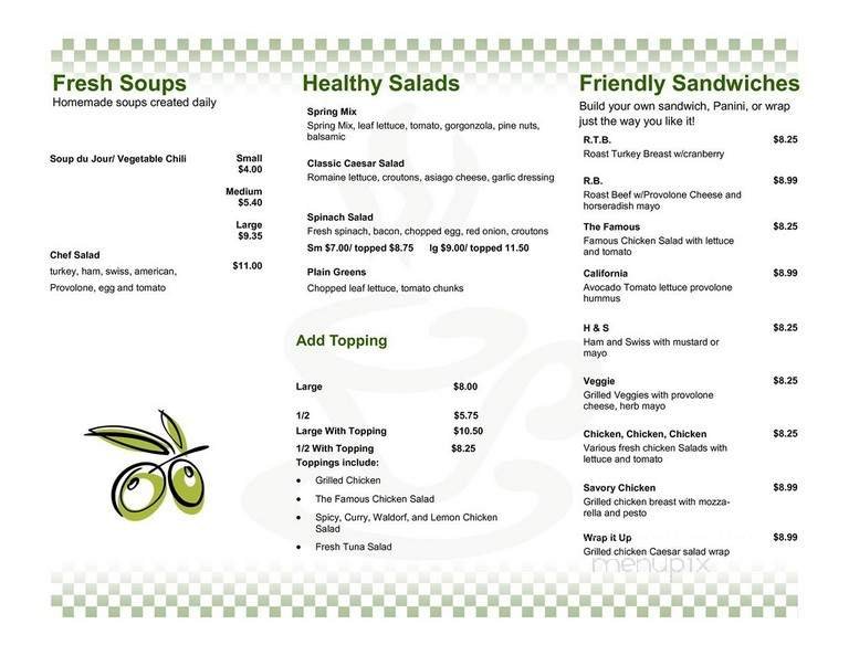 Menu page 1