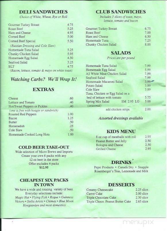 Menu page 2