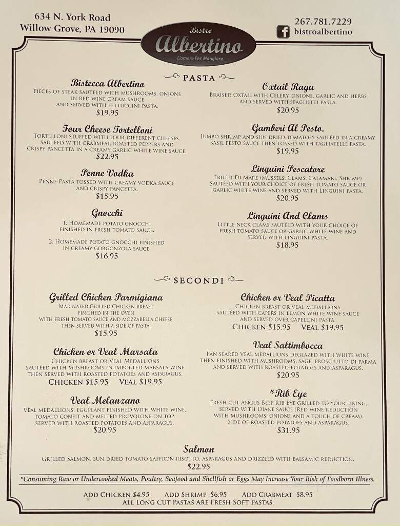 Menu page 1